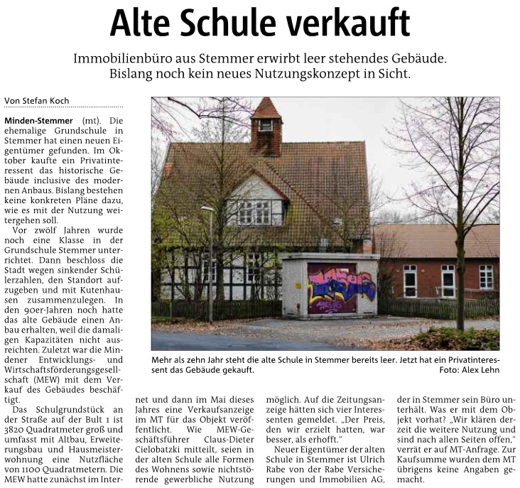 Zeitungsbericht MT